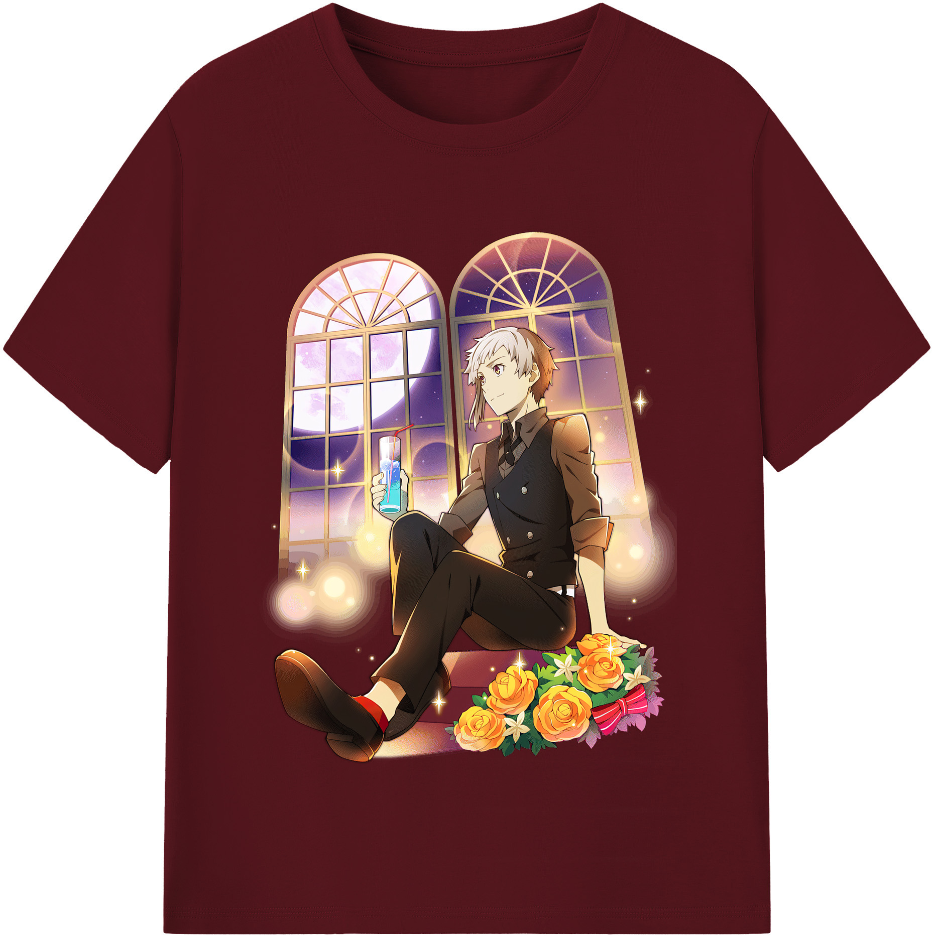 （画像用） 文豪ストレイドッグス Bungo Stray Dogs 綿100％半袖Tシャツ（フロントプリント）